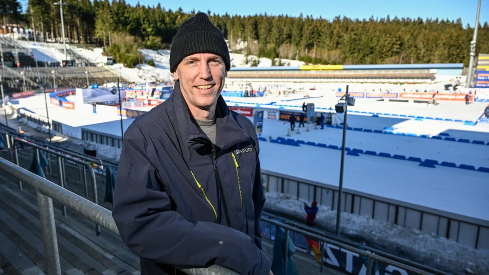 SVT-experten Björn Ferry under VM i Oberhof.