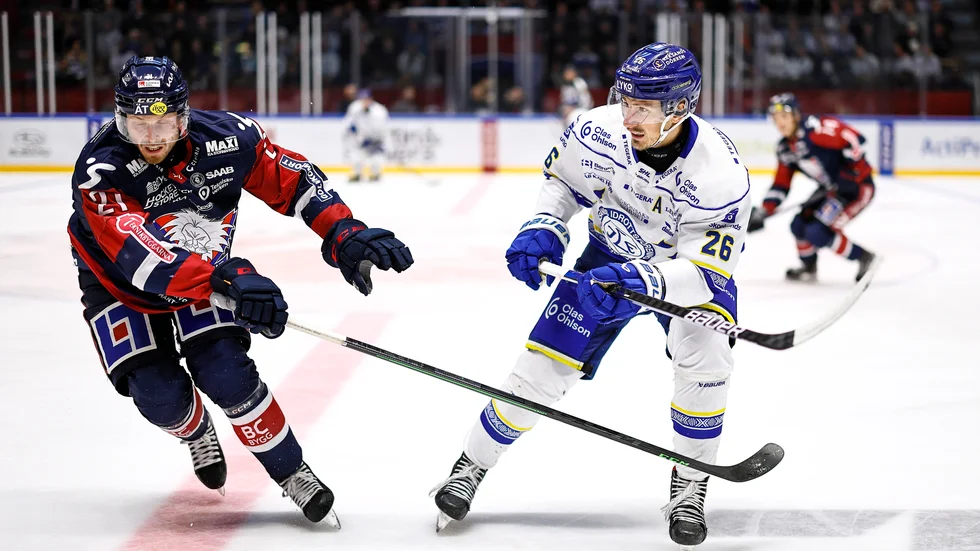LHC:s Christoffer Ehn under ishockeymatchen i SHL mellan Linköping och Leksand.