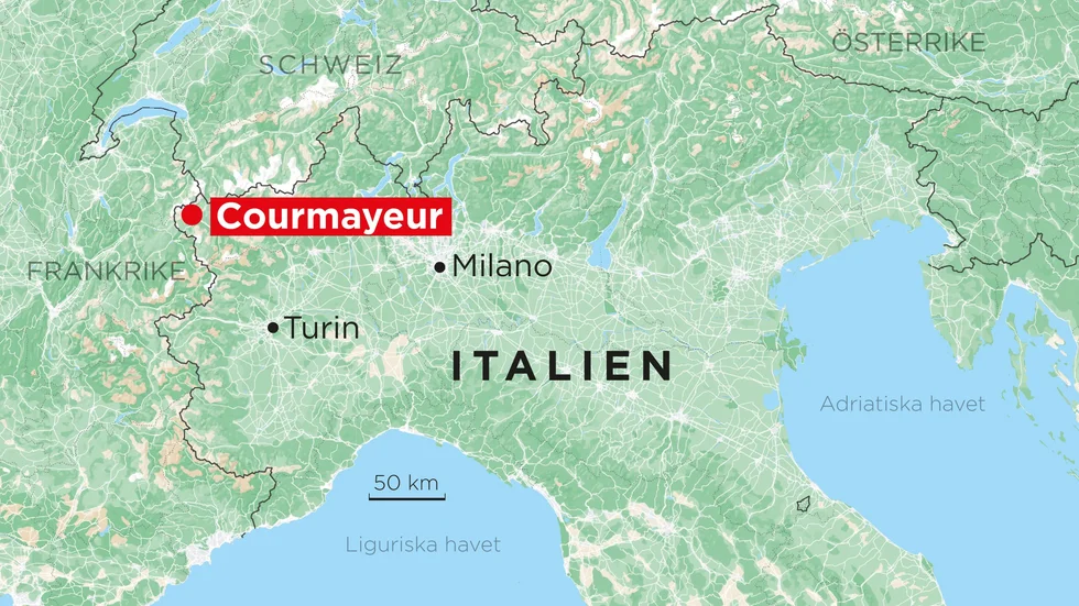 Två svenska kvinnor omkom efter en lavin i den italienska skidorten Courmayeur under söndagen.