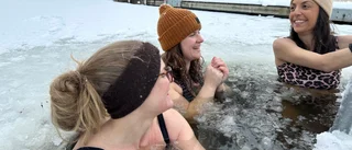 Ida, Hana och Sara älskar kalla vinterbad