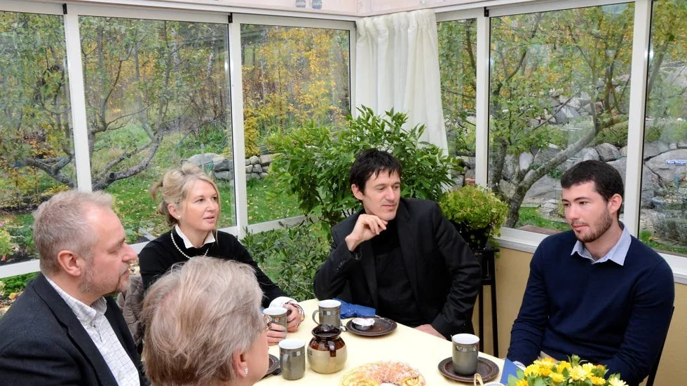 Studiebesök. Anders Ekblad och Inger Gunterberg, Skanova samt Valèrian Lebert och Vincent Roger-Machart, ARCEP.