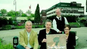 Bergslagstorget förvandlas den 8 juni till Rocktorget. Det ska bli jättekul, tycker Stig Andersson, Christer Öjring, Richard Widén och Maud Karlsson. Foto: Malin Perk
