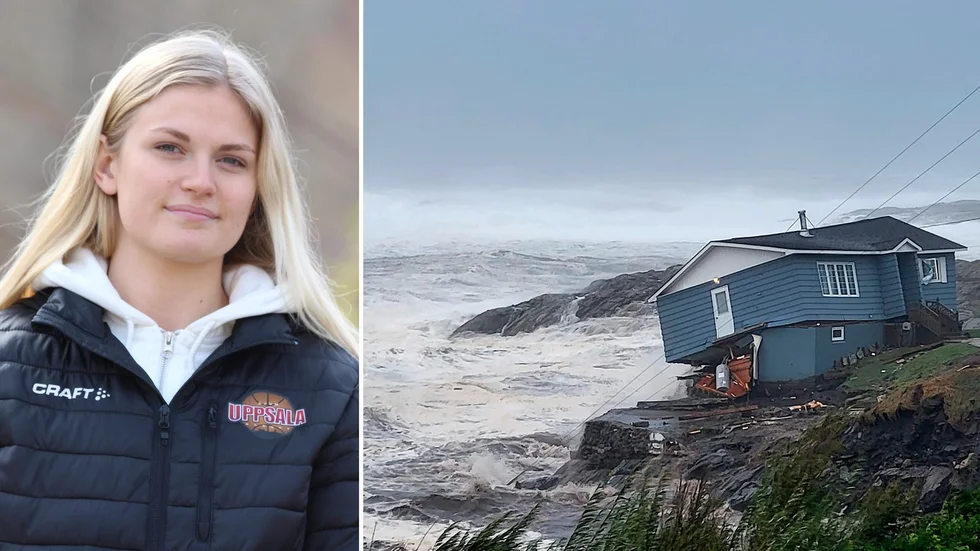 Lisa Bolander från Uppsala fick närkontakt med orkanen Fiona, som dragit över Kanadas Atlantkust i helgen.