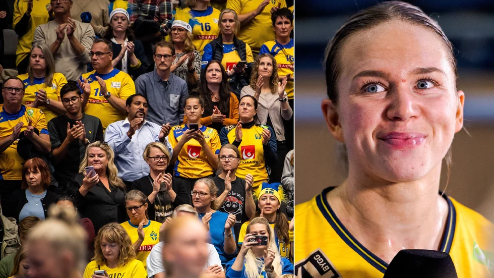 Landslagsspelaren Jenny Carlson spelade framför svärfamiljen i Stiga sports arena då 27-åringens pojkvän kommer från Eskilstuna.