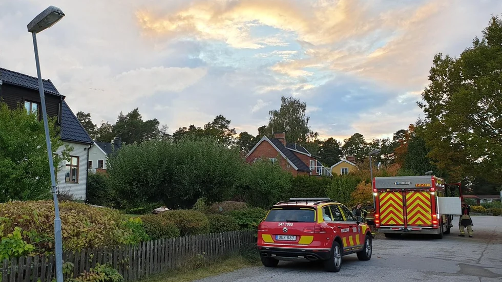 Räddningstjänsten åkte på larm om villabrand i Grangärdet. Det visade sig vara ett elfel i källaren.