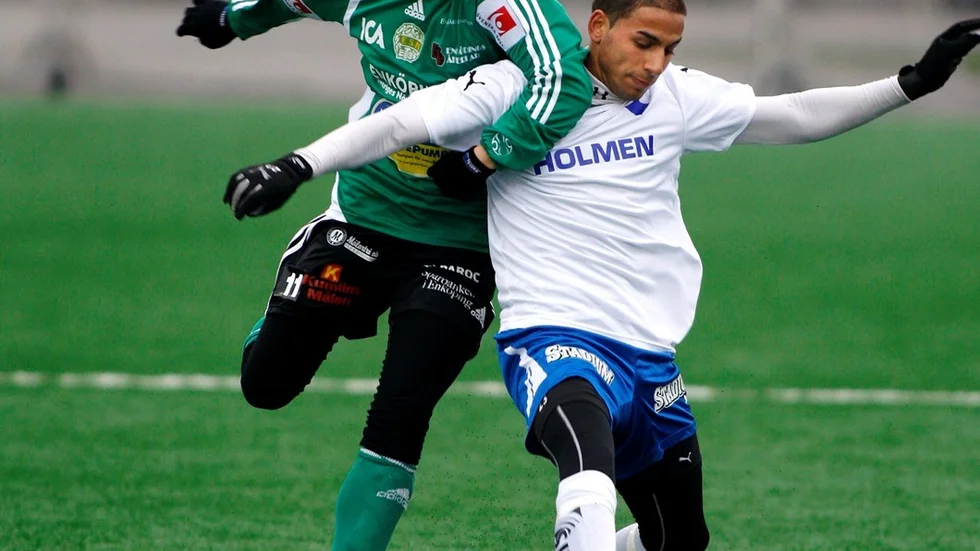 Riki Cakic gjorde ett av IFK:s mål i 2-2matchen mot Djurgården.