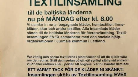 Bluff och båg. Handeln med begagnade kläder, skor och textilier är en lönsam marknad i exempelvis Lettland. Men någon social hjälporganisation lär inte nås av några pengar. Pengarna går rakt ner i bedragarnas egna plånböcker.