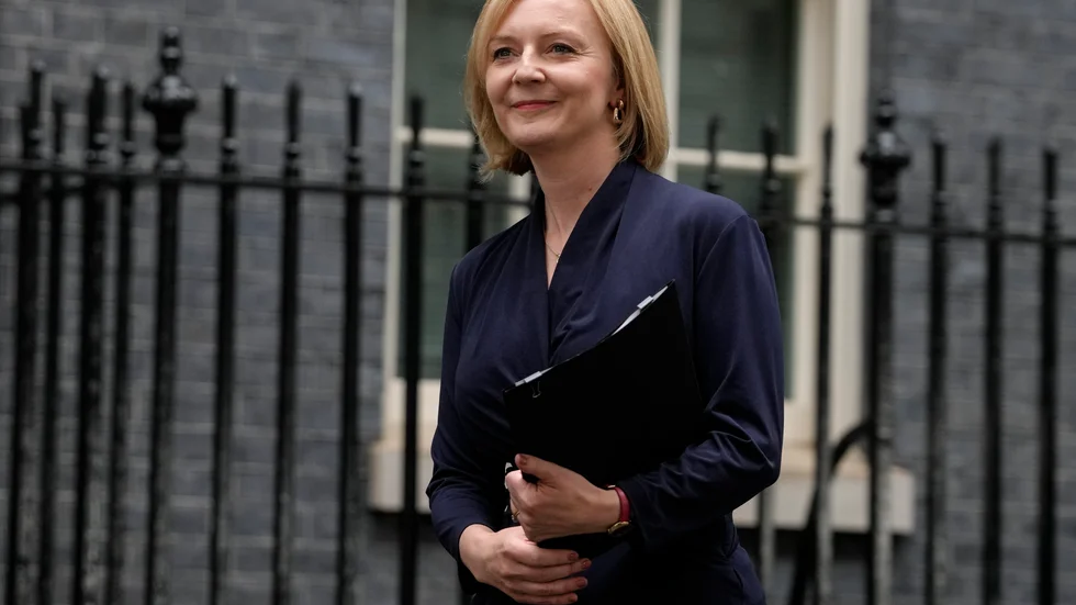 Liz Truss i samband med att hon tillträdde som premiärminister under tisdagen.