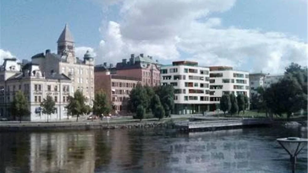 Så här är det tänkt att se ut, sexvåningshuset som Hyresbostäder redan har fått detaljplanen klar för. Saken är dock inte slutgiltigt avgjord, eftersom beslutet har överklagats.