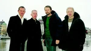 Regikollektiv. Måns Herngren, Hans Ingemansson, Felix Herngren och Hannes Holm är männen bakom komedin "Varannan vecka". Foto: Scanpix
