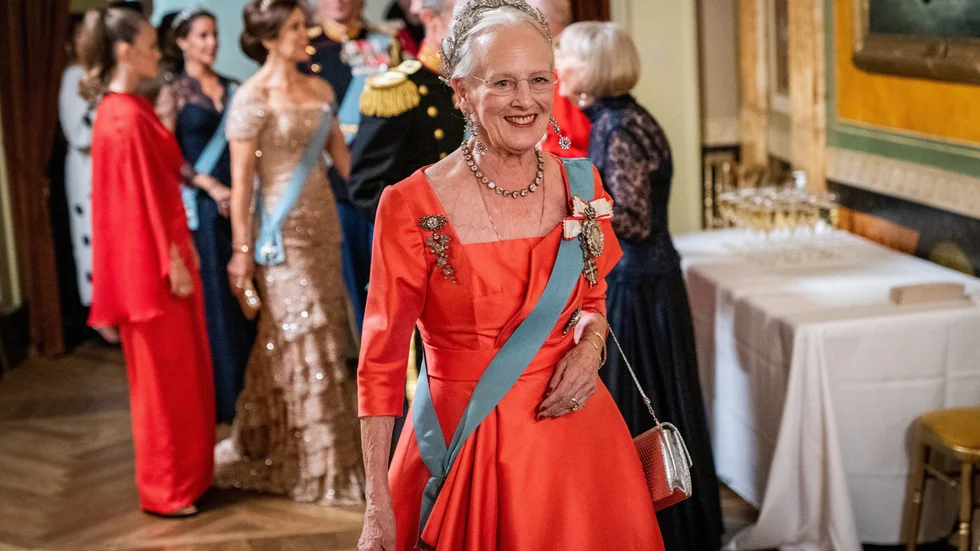 Drottning Margrethe under lördagens galaföreställning.