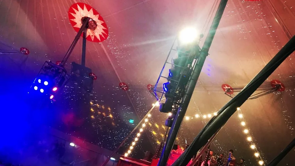 Innan föreställningen började på Cirkus Brazil Jack.