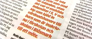 Information ska inte vara hemlig