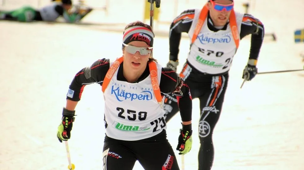 GULD. Anna Magnusson, Piteå Skidskytteklubb, tog sitt första SM-guld som senior och det i sprint.