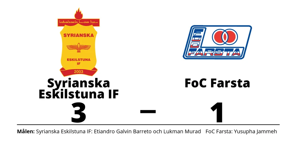Syrianska Eskilstuna IF vann mot FoC Farsta FF