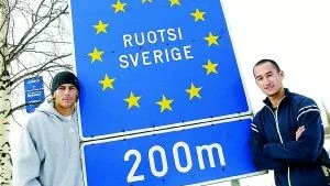 Bodens nya amerikanska importer Brian Dunseth och Steve Shak tvingas bo ytterligare ett par veckor i Torneå på finska sidan gränsen.  
FOTO: HENRIK FLYGARE/NORRBOTTENSKURIREN
