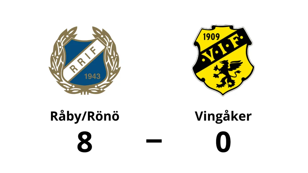 Råby-Rönö IF vann mot Vingåkers IF
