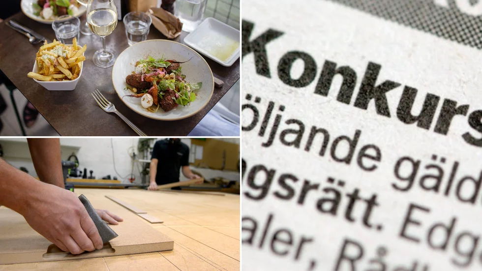 Ett restaurangbolag och byggbolag har försatts i konkurs.