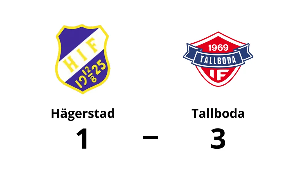 Hägerstads IF förlorade mot Tallboda IF