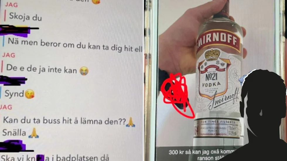 Delar av textmeddelanden som är skickade.