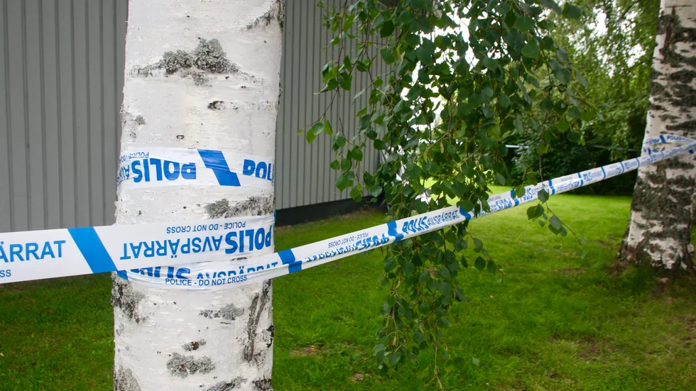 På onsdagsförmiddagen var platsen avspärrad.
