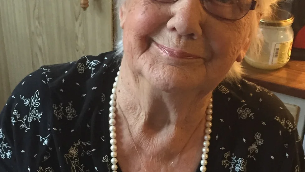 Mormor Mary i sitt älskade kök.