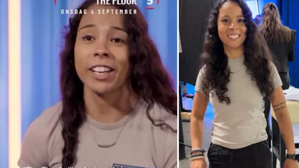 Esmeralda Tällö från inspelningen av den nya tv-satsningen "The floor Sverige", som spelades in i somras.