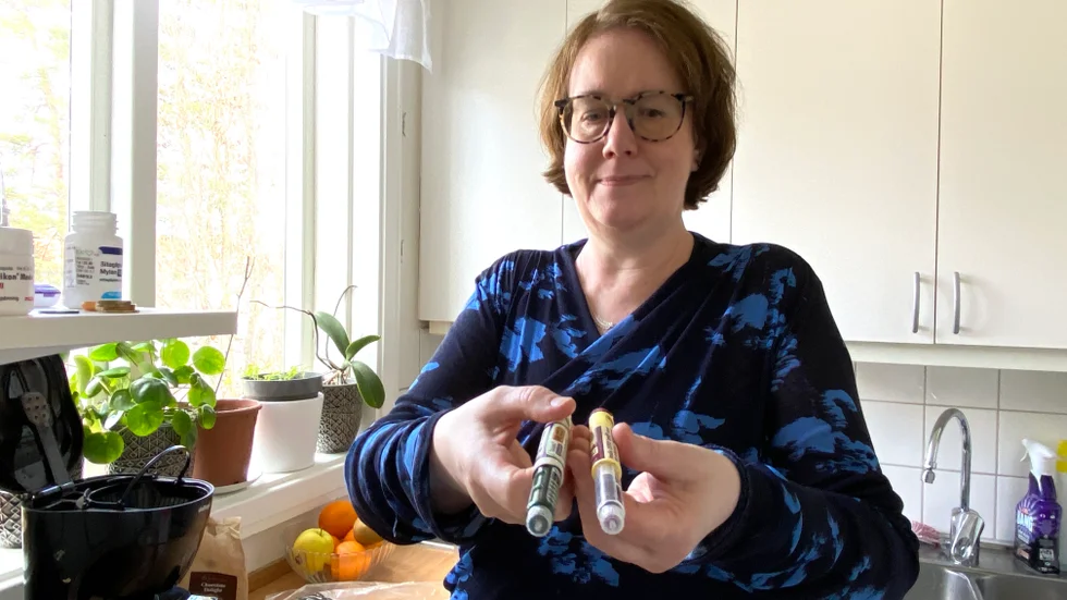 "Ozempic tog jag en gång i veckan. Insulin måste jag ta varje dag och ibland flera gånger om dagen", säger Åsa Thorell.