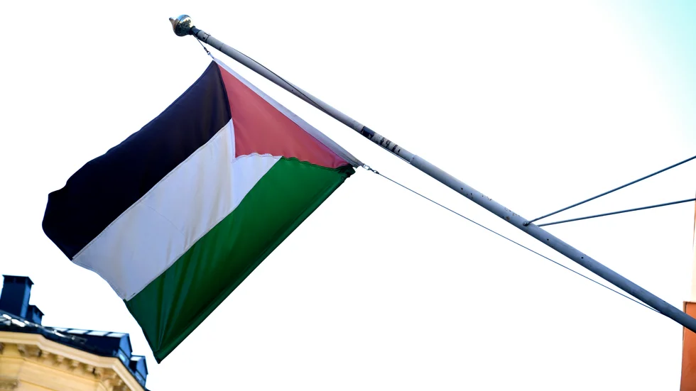 Det kommer inte vara tillåtet att ta med sig Palestinas flagga in i arenan i Malmö under eurovision. Arkivbild.