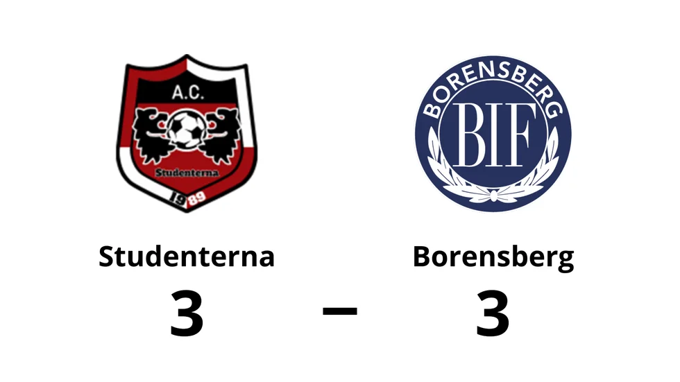 AC Studenterna spelade lika mot Borensbergs IF