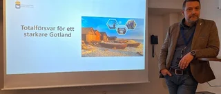 Flottans män informeras om Gotlands civilförsvar