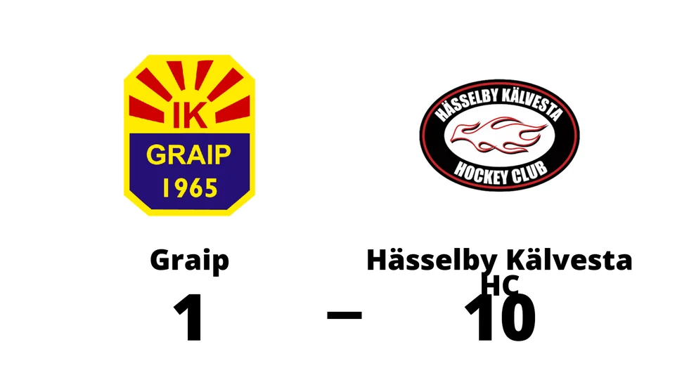 IK Graip förlorade mot Hässelby Kälvesta HC