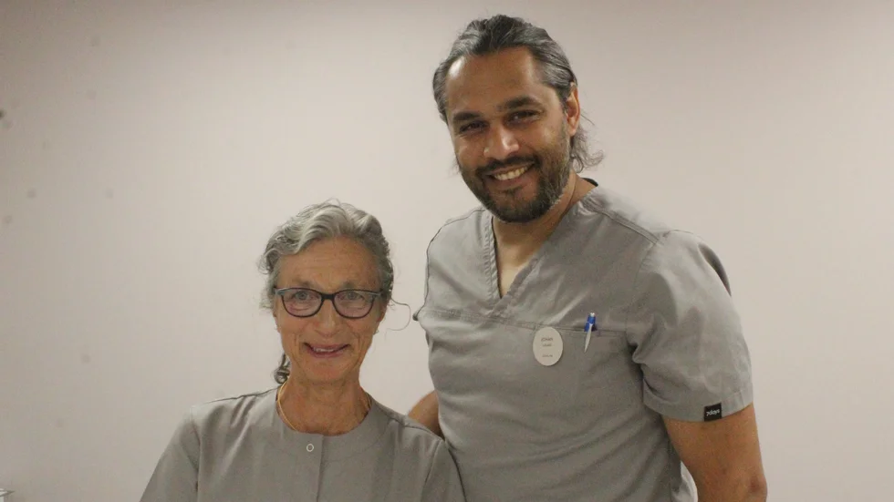 Hudspecialisten Annegret Lautwein har börjat jobba på Johan Pentakotas nya klinik vid Stora torget.
