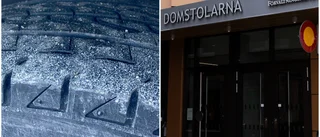 Krockade bilen – döms för trasigt däck och saknad skylt
