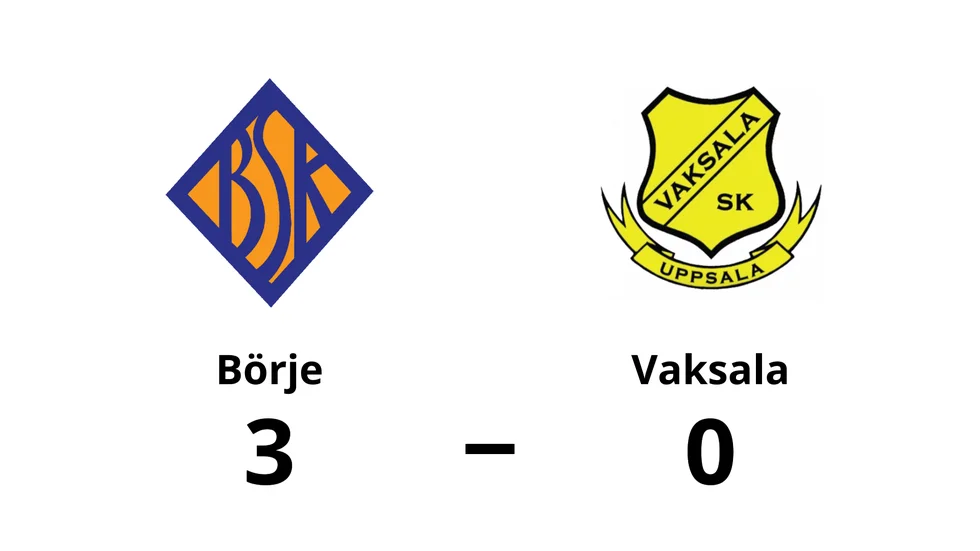 Börje SK vann mot Vaksala SK