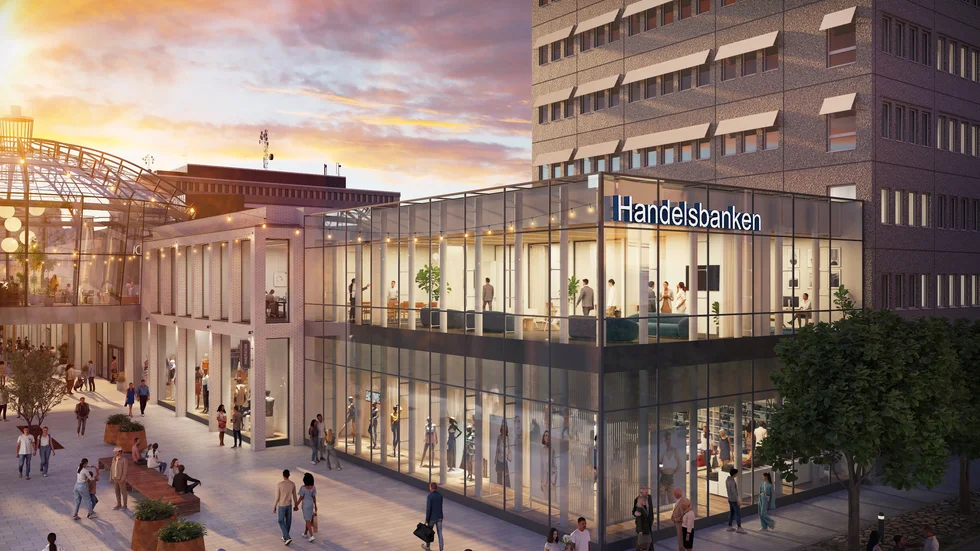 Handelsbanken flyttar in i Spiralenhusen från och med våren 2025.