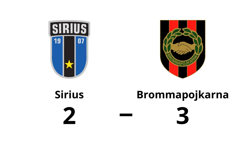 IK Sirius FK förlorade mot Brommapojkarna