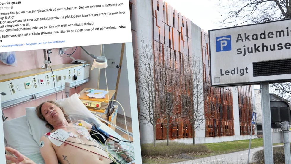 Dennis Lyxzén är inlagd på Akademiska sjukhuset i Uppsala. Han har delat med sig om hjärtattacken på sociala medier.