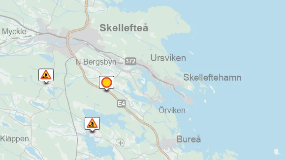 Under fredagen stängs E4 mellan Tjärn och Yttervik av på grund av ett vägarbete. Vägen beräknas öppna för trafik igen vid 15-tiden på fredagen.