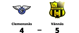 Vännäs har fyra raka segrar - vann mot Clemensnäs med 5-4
