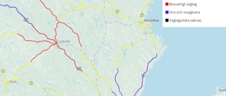 Snö och is på E4 – dagens väglag
