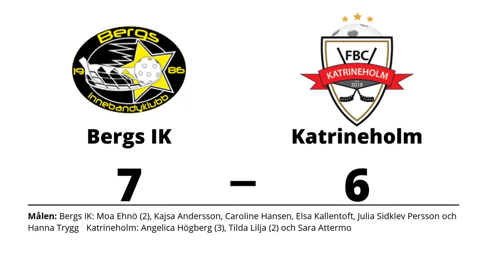 Bergs IK vann mot FBC Katrineholm