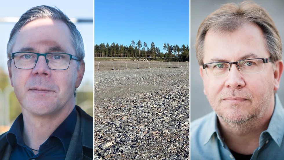 Tony Rosendahl (V) ifrågasätter varför kommunen inte tog betalt för att hyra ut marken på Lövåsen. Johan Söderberg (S) svarar honom.