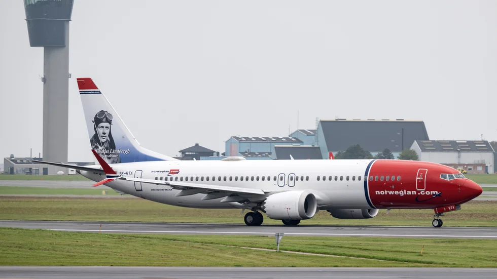 Ett Boeing 737 Max 8-plan tillhörandes Norwegian. Arkivbild.