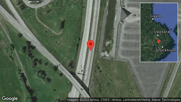 Trafikolycka med en personbil på E4