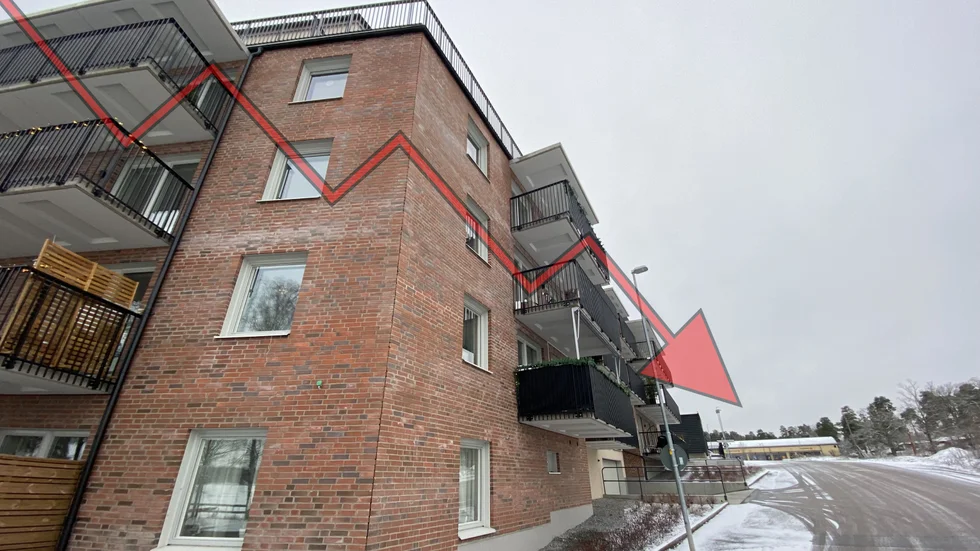 Priser på bostadsrätter i kommunen har sjunkit under året.
