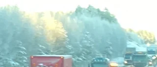 Trafikstörningar på E4 söder om Skellefteå