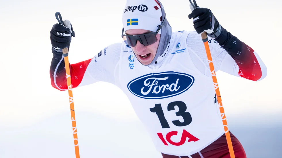 Eric Granström placerade sig bäst av Piteå Elits herråkare i lördagens fristilslopp i Idre. (Arkivbild)