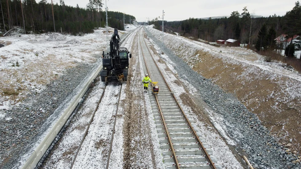 Tågsträckan Motala - Hallsberg stängs under påsken för arbete med dubbelspåret.