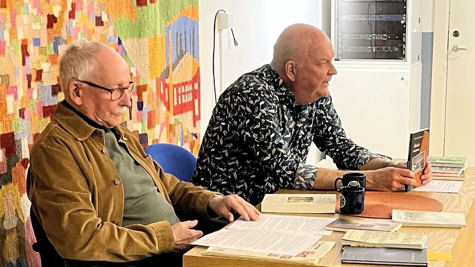 Sven Nyberg och Hans Olov "Hantis" Ohlson berättade om hur författare använder sig av forskning i sitt arbete.